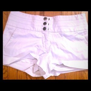 2/$40 Bebe white shorts size 0